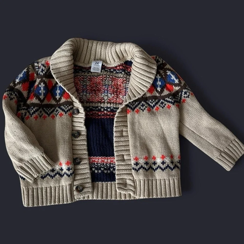Carters Boys 24 months cardigan-  thick and adorable